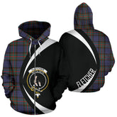 Fletcher of Dunans Tartan Crest Zipper Hoodie - Circle Style